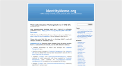 Desktop Screenshot of identitymeme.org
